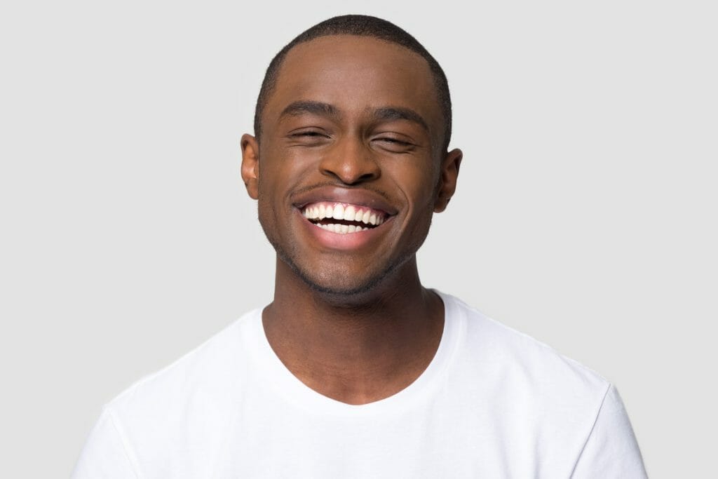 man with bright smile